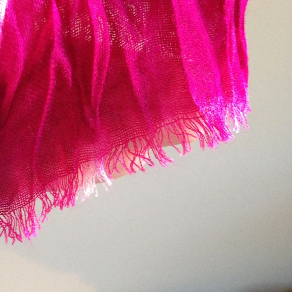 Hot Pink Tie-Dye Rectangle Scarf